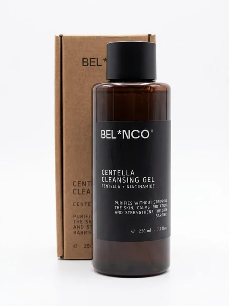 BEL*NCO Centella Cleansing Gel  Centella+Niacinamide purifies without stripping the skin, calms irritation, and strengthens the skin barrier 250 ml