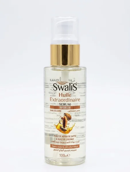 SwaliS huile extraordinaire serum inforcer sans silicone huile de noyau de datte & huile de coconut 100ml