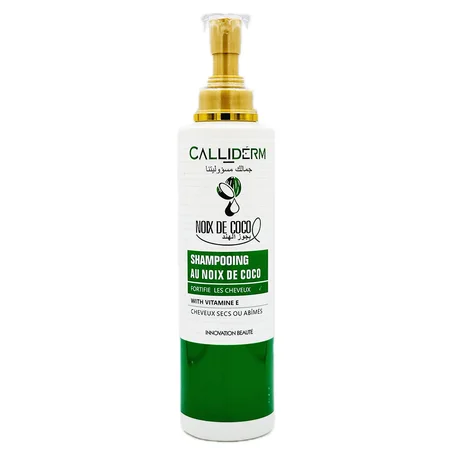 Calliderm Shampooing Noix De Coco Fortifie Les Cheveux With Vitamine E Cheveux Secs Ou Abîmes 500ml‏ ‏