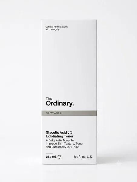 the Ordinary direct acids Glycolic acid 7% Exfoliating Toner a daily AHA toner to improve skin texture,tone,and luminosity (ph*3,6) 240 ml