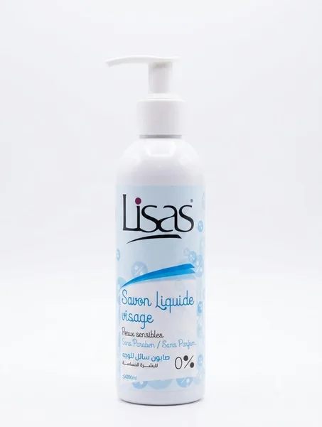 Lisas savon liquide visage peaux sensibles sans paraben /sans parfum 200ml