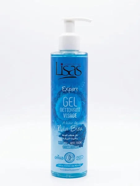 Lisas expert Gel nettoyant visage a base de nila bleu anti-age/anti-tache eclaircissant 250ml
