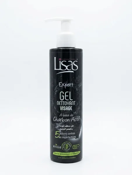 Lisas expert gel nettoyant visade a base de charbon actif actions contres les imperfections 250 ml