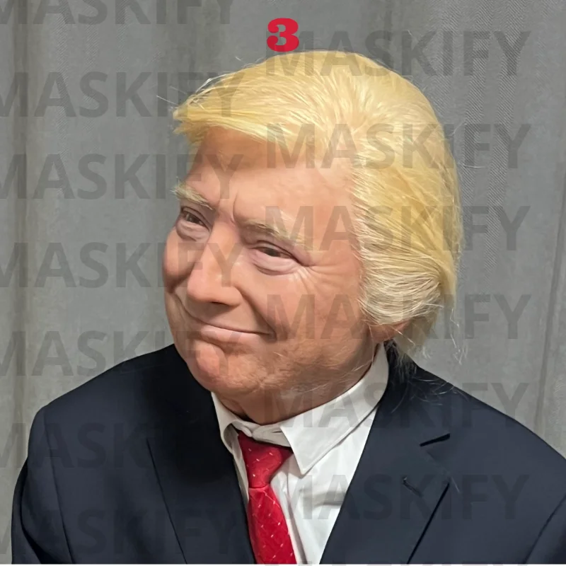 Trump silicone mask simulation