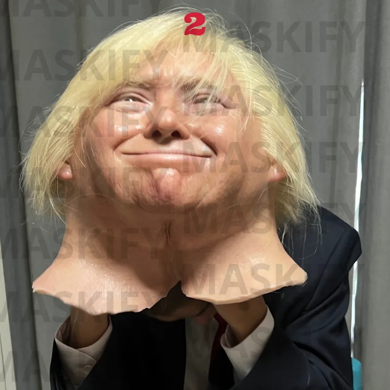 Trump silicone mask simulation