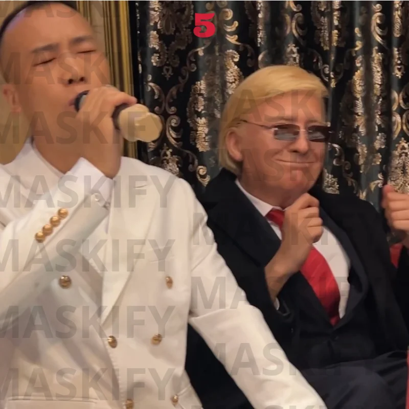 Trump silicone mask simulation