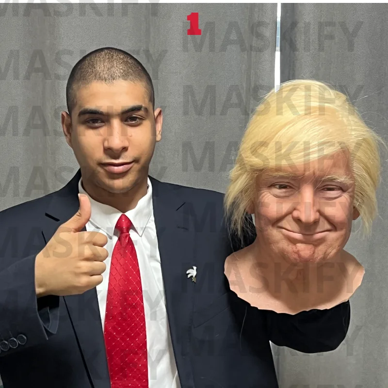 Trump silicone mask simulation