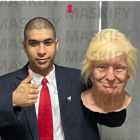Trump silicone mask simulation