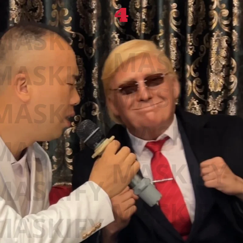 Trump silicone mask simulation