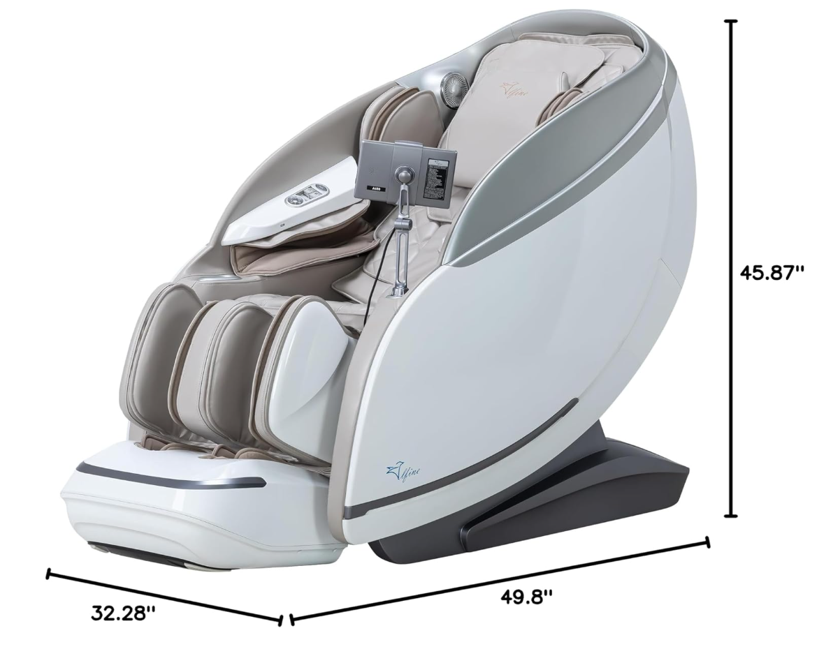 Alfine A688 Heaven Duet Massage Chair-4D & 3D Dual-Mechanism Zero Gravity Recliner with Yoga Stretch and Electric Automatic Footrest Extension-Full Body Relaxation, 20 Modes, AI Voice Control