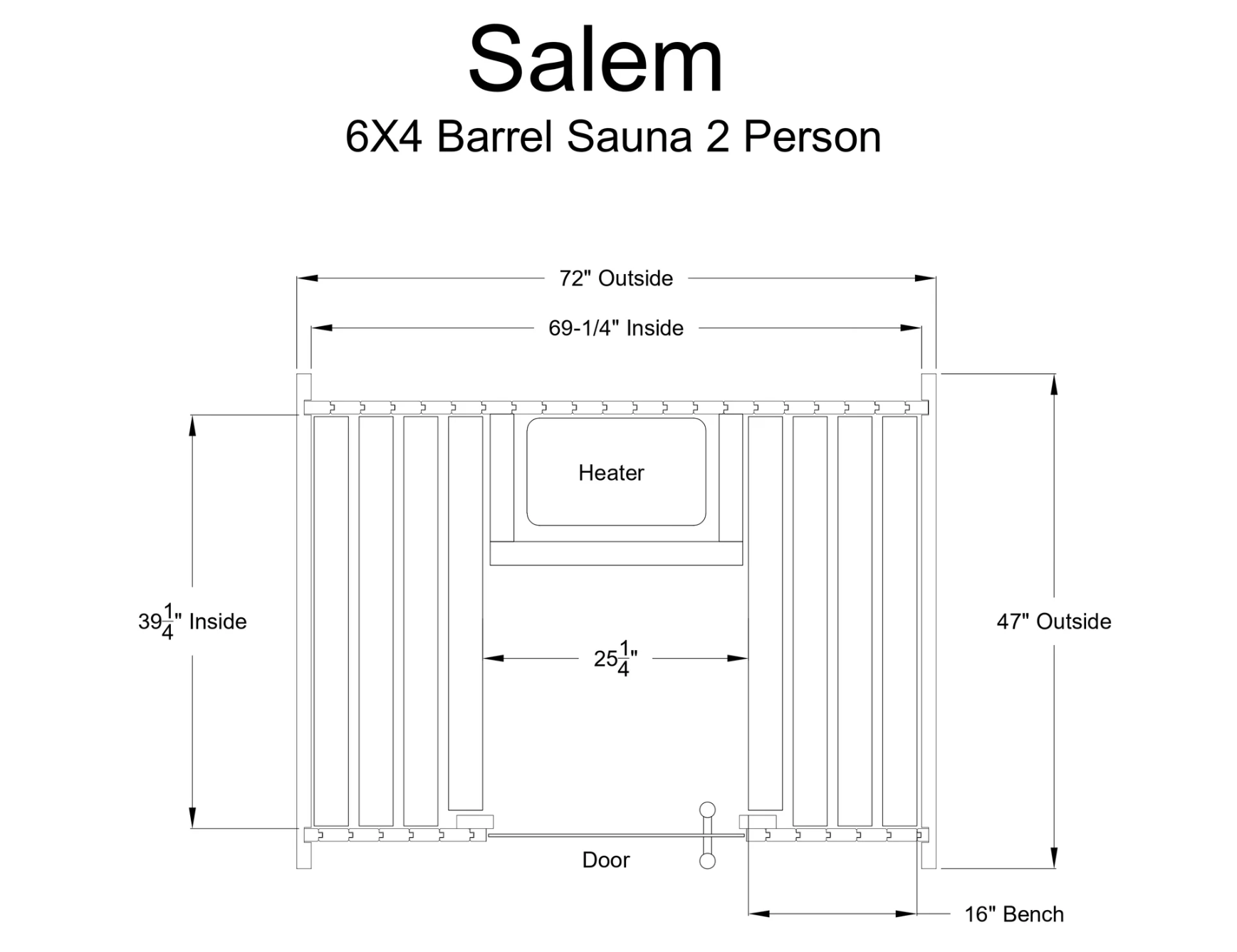 Salem 2 Person Barrel Sauna