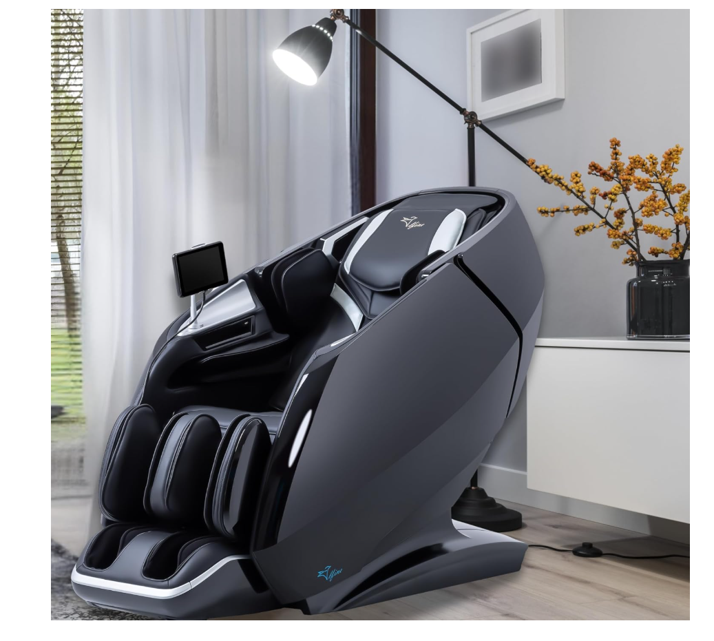 A860 Full Body 4D Massage Chair-Health Detection,Dual-Core System, 125°-166° i-Open Flexible Rail,Top Grain Genuine Cowhide,Customizable Programs,APP Control, AI Voice Control, 20+5 Modes(Dee