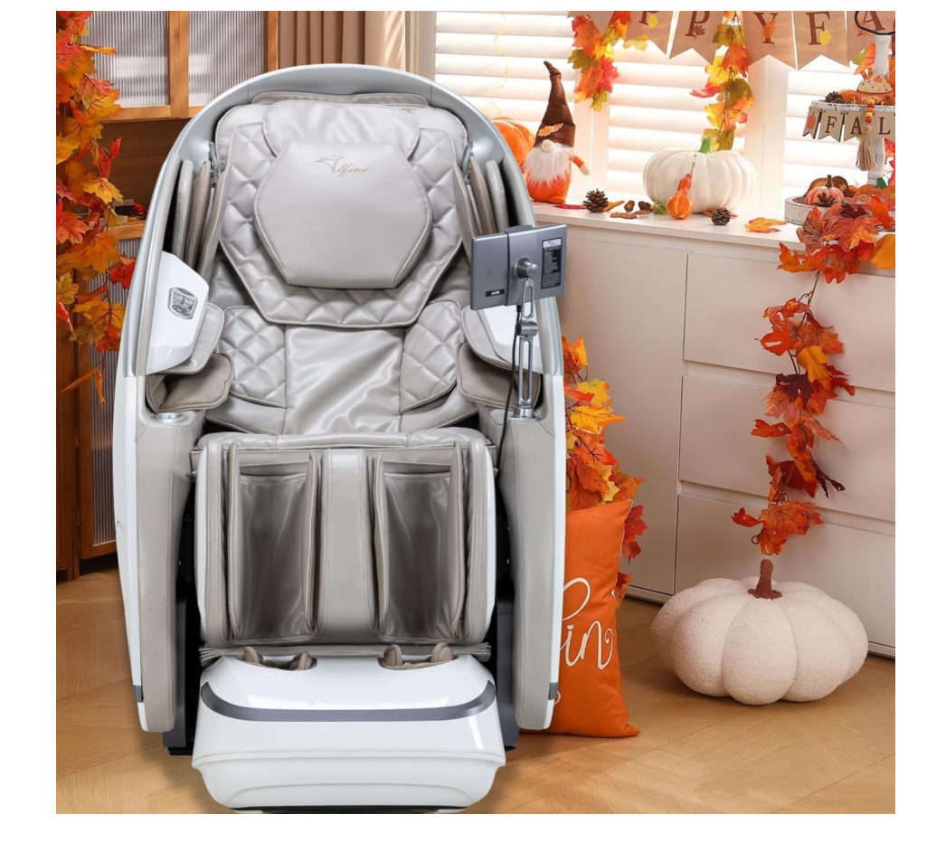 Alfine A688 Heaven Duet Massage Chair-4D & 3D Dual-Mechanism Zero Gravity Recliner with Yoga Stretch and Electric Automatic Footrest Extension-Full Body Relaxation, 20 Modes, AI Voice Control