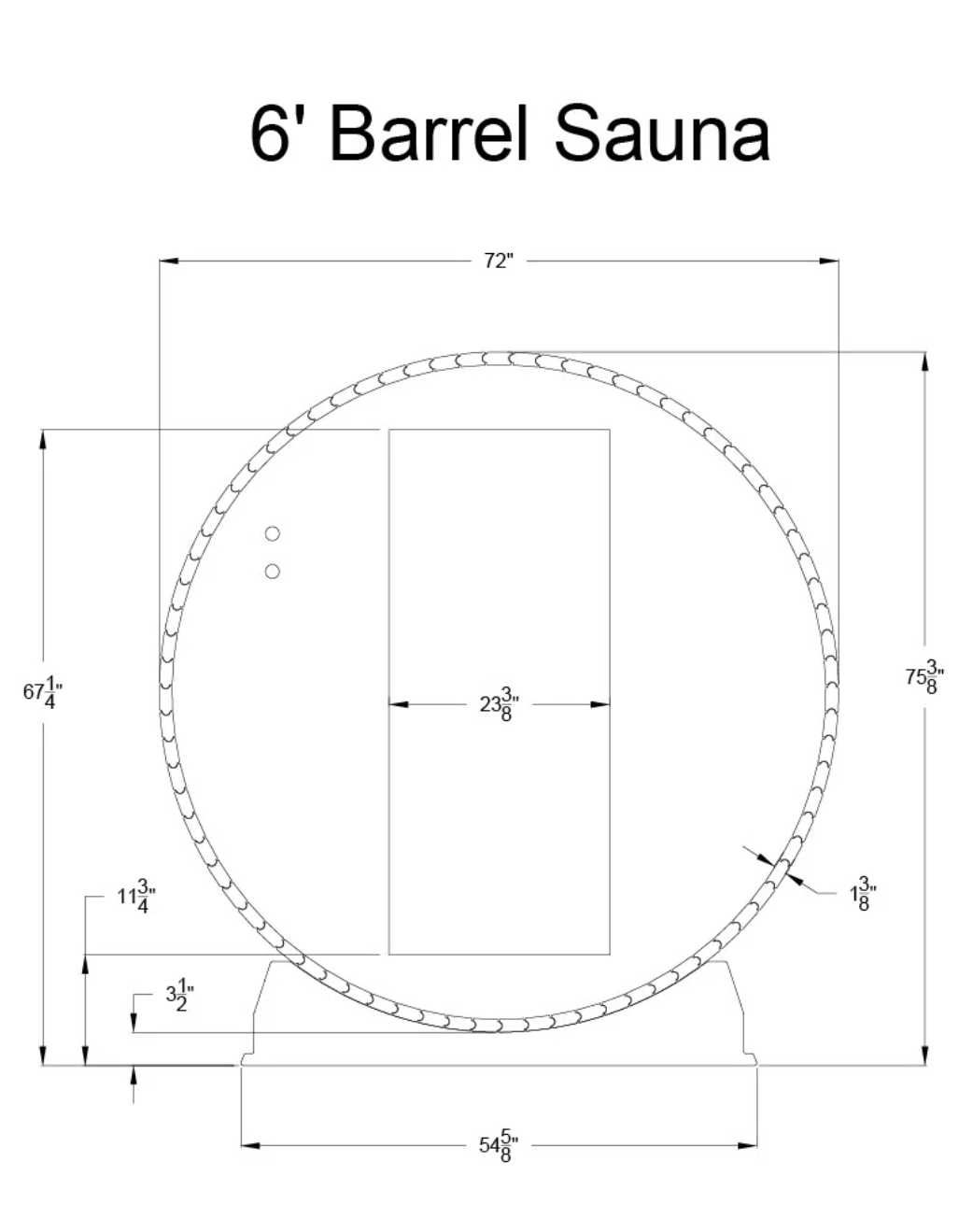 Salem 2 Person Barrel Sauna