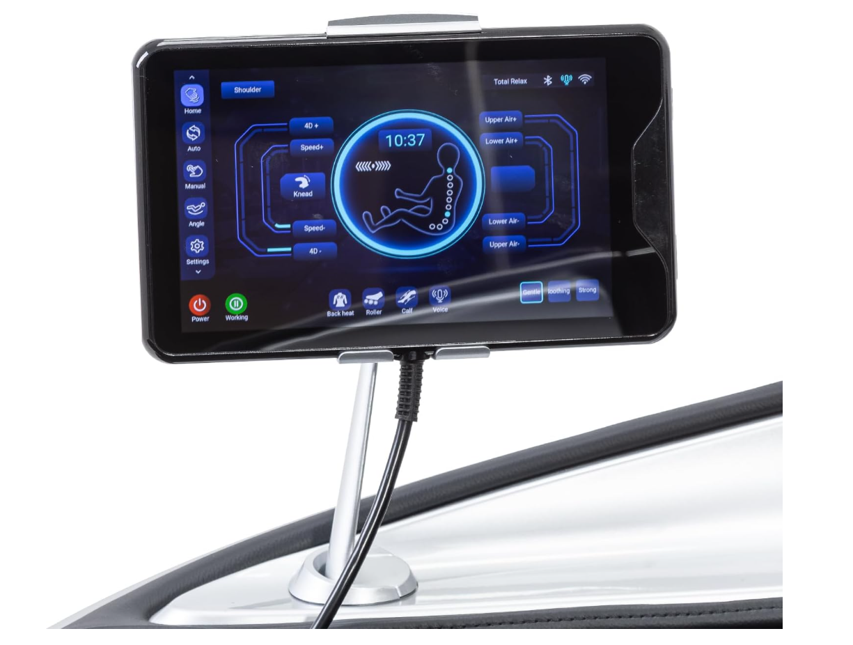 A860 Full Body 4D Massage Chair-Health Detection,Dual-Core System, 125°-166° i-Open Flexible Rail,Top Grain Genuine Cowhide,Customizable Programs,APP Control, AI Voice Control, 20+5 Modes(Dee