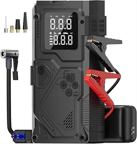 مشغل بطارية السيارة مع ضاغط هواء