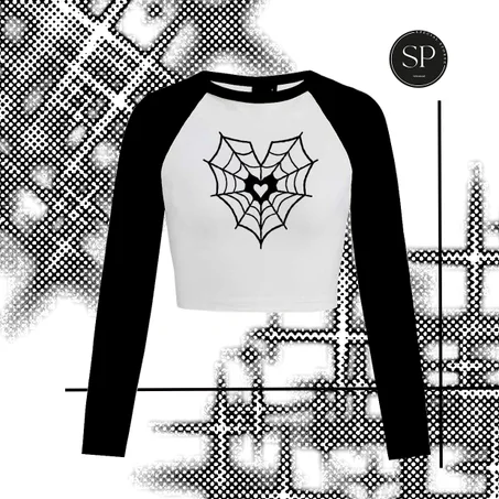 Women's Basic Round Neck Long Sleeve Crop Top