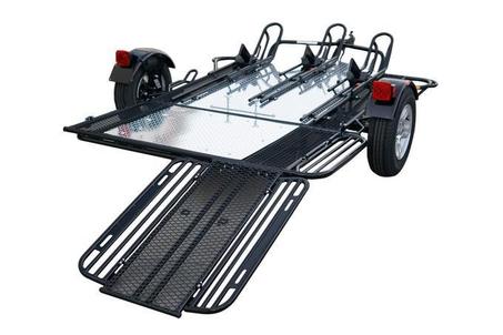 3-Rail Motorcycle Trailer: Stand, Store, or Roll