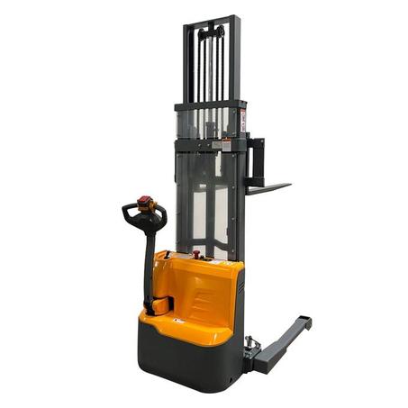 Lithium Battery Full Electric Walkie Stacker 3300lbs Cap. Straddle Legs. 118" lifting A-3046