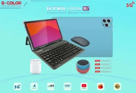 تابلت GT80 بكيبورد و ماوس بلوتوث + مجموعة هدايا ( ضمان 6 اشهر ) + مكنة حلاقة هدية