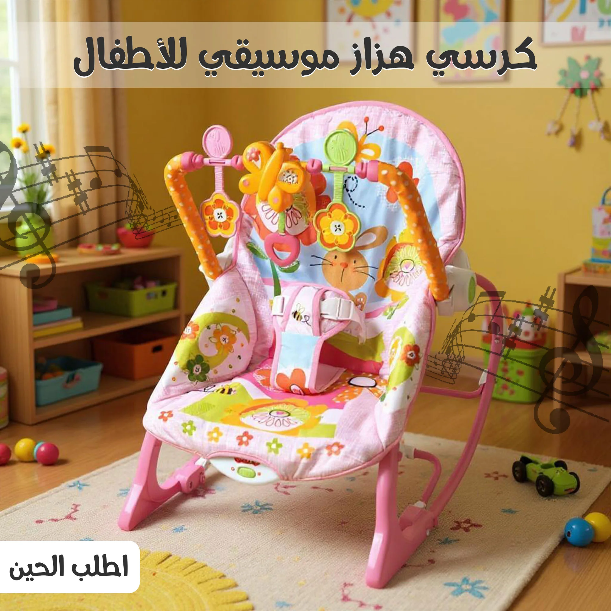 كرسي هزاز موسيقي للاطفال