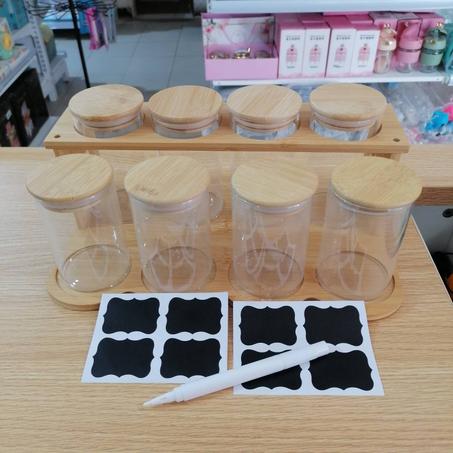 KIT DE 8- BOCAUX EN VERRE