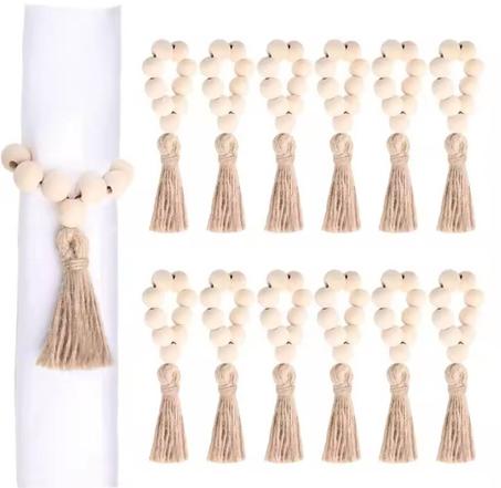 UN LOT DE 6 RONDS DE SERVIETTE