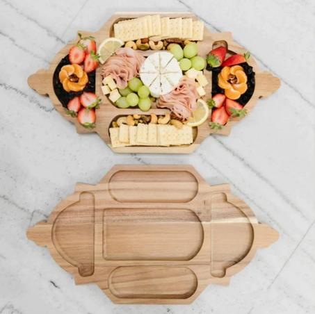 PLATEAU EN BOIS-5 COMPARTIMENTS-PROMO