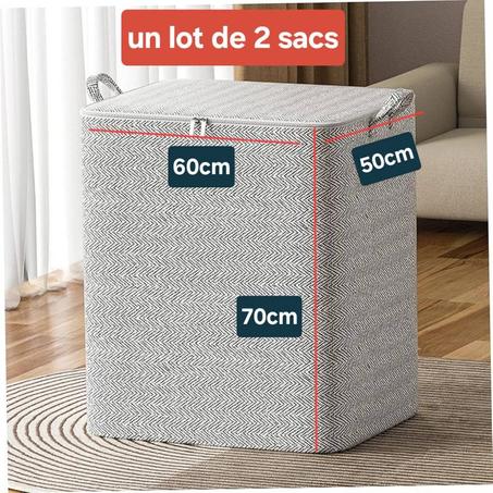 LOT DE 2 GRANDS SACS DE RANGEMENT