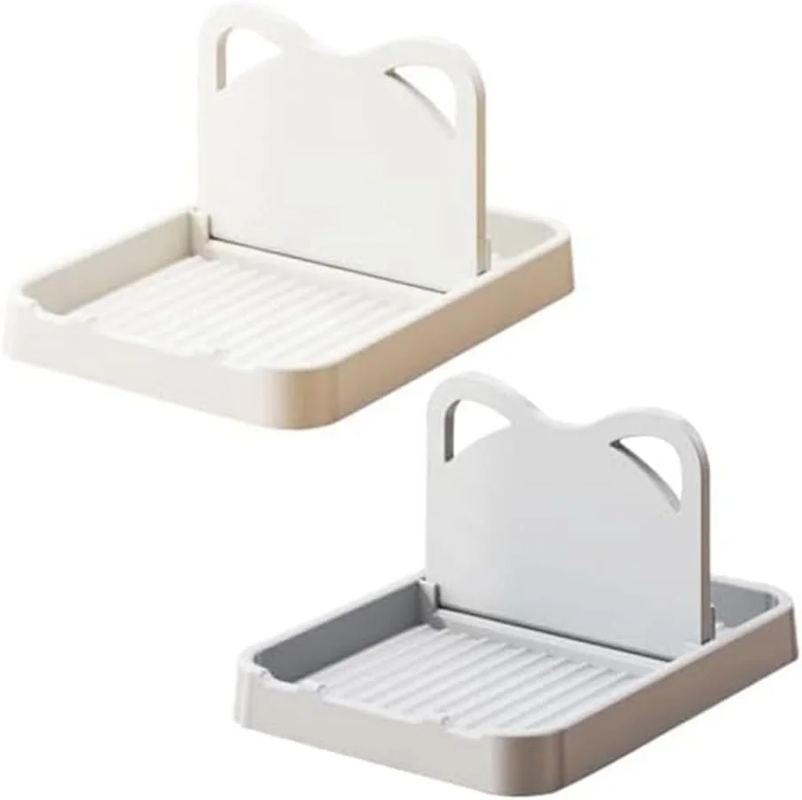 Zfseyuh Lot De 2 Repose-Cuillère Et Couvercle Pliables - Support Ustensiles De Cuisine | Vert Et Gris