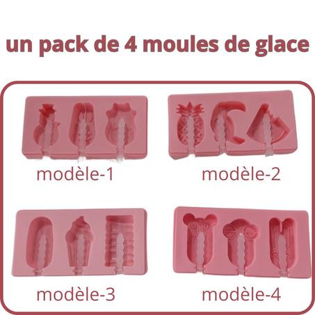 UN PACK DE 4 MOULES À GLACE(12motifs)