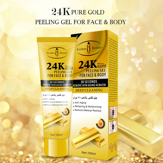 Gel Peeling 24K – Exfoliation Douce et Éclat Luxueux !