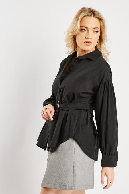 Chemise avec ceinture à la taille