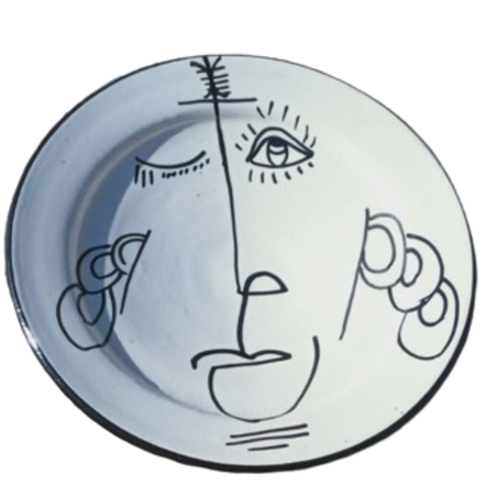 تبسيل فخاري ديكور و إستعمالات مطبخية 21cm  Face