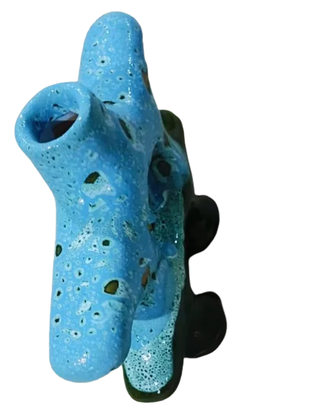 مزهرية فنية فخارية يدوية الصنع بحجم 30 سم / 18 سم ووزن 2 كيلوغرام