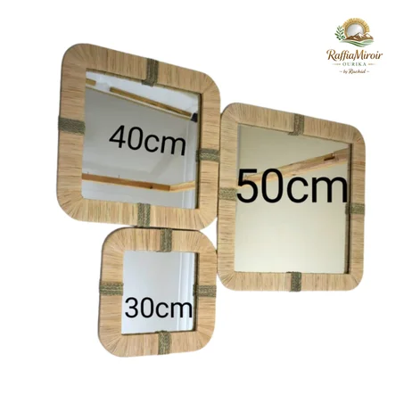 مرايات رافيا طبيعية ✨ أشكال مختلفة تناسب جميع الأذواق 🌿 صناعة يدوية بلمسة تقليدية راقية 🏡 باش تختار لي غادي يناسب ذوقك 💫