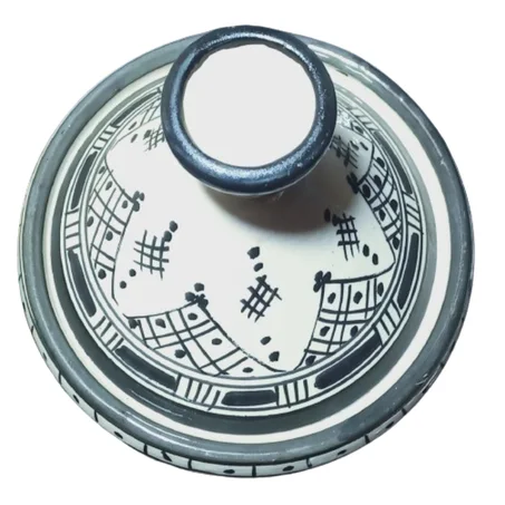 طاجين فخاري حجم 18 سم / 18 سم ووزن 950 جرام، صناعة يدوية ( كامبا )