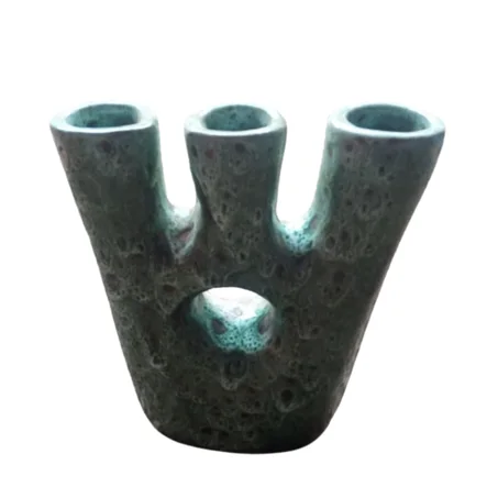 مزهرية فنية فخارية يدوية الصنع بحجم 30 سم / 18 سم ووزن 2 كيلوغرام