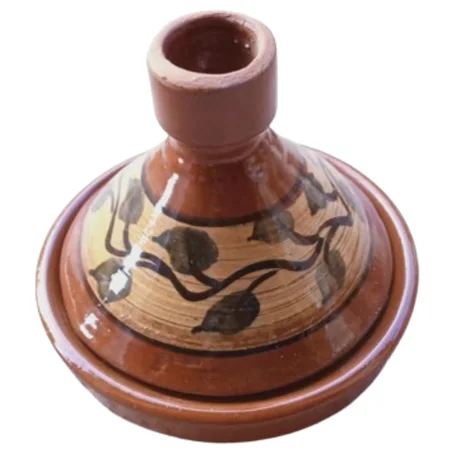 طاجين فخاري حجم 18 سم / 18 سم ووزن 1500 جرام، صناعة يدوية