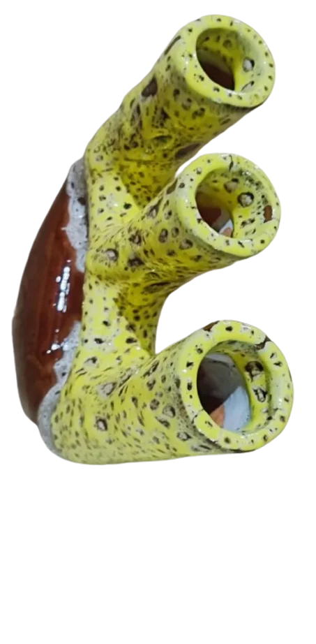 مزهرية فنية فخارية يدوية الصنع بحجم 30 سم / 22 سم ووزن 2 كيلوغرام