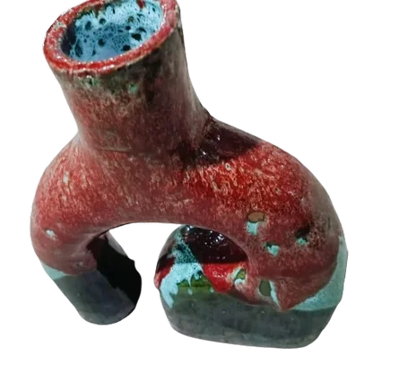 مزهرية فنية فخارية يدوية الصنع بحجم 30 سم / 22 سم ووزن 2 كيلوغرام