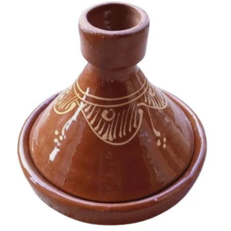 طاجين فخاري حجم 18 سم / 18 سم ووزن 1500 جرام، صناعة يدوية