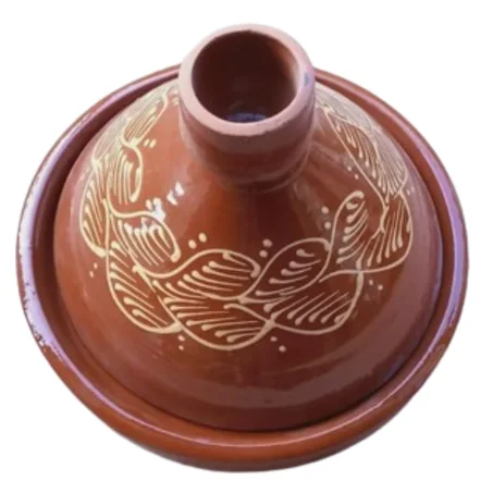 طاجين فخاري حجم 20 سم / 26 سم  ووزن 2700 جرام، صناعة يدوية