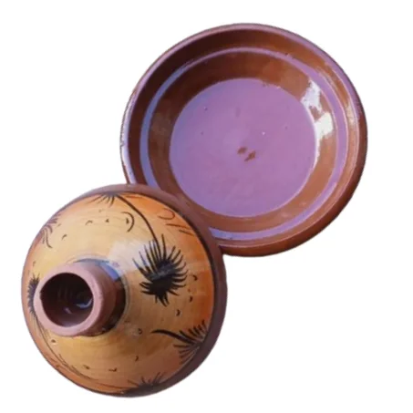 طاجين فخاري حجم 18 سم / 18 سم ووزن 1500 جرام، صناعة يدوية