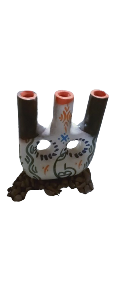 مزهرية فنية فخارية يدوية الصنع بحجم 30 سم / 18 سم ووزن 2 كيلوغرام