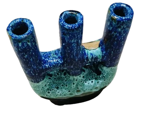 مزهرية فنية فخارية يدوية الصنع بحجم 30 سم / 22 سم ووزن 2 كيلوغرام