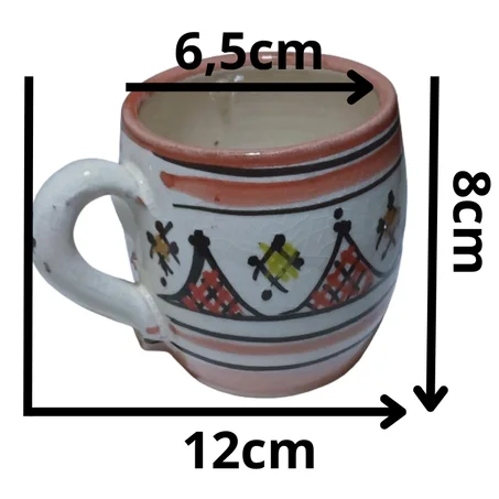 غراف فخار  سيراميك متوسط القياس: 8cm/6,5cm/12cm