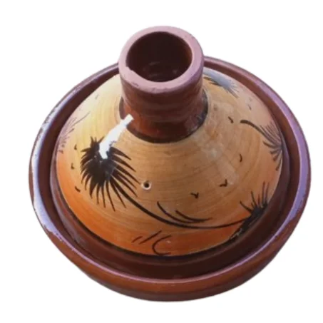 طاجين فخاري حجم 20 سم / 26 سم  ووزن 2700 جرام، صناعة يدوية