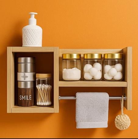 رف حائطي بتصميم عصري ومتين متعدد الاستخدامات