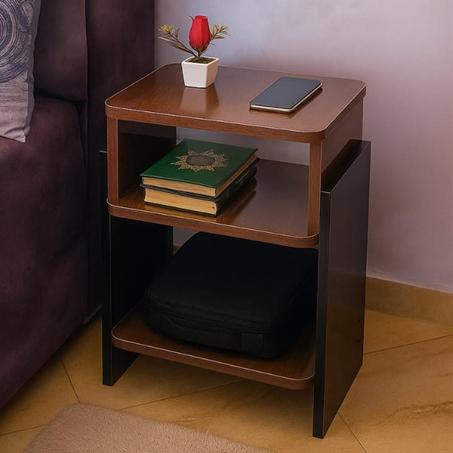 طاولة جانبية أنيقة بحواف دائرية – تصميم عصري عملي